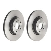 2 brake discs full Ø 281 mm 15 mm coated BREMBO...