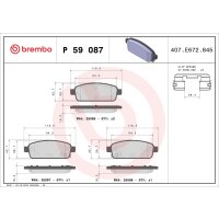 Brake pad set disc brake 16 mm BREMBO suitable for e.g....