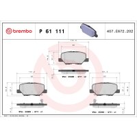Bremsbelagsatz Scheibenbremse 14 mm BREMBO für u.a....