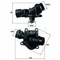 Thermostat Kühltel MAHLE für BMW 1