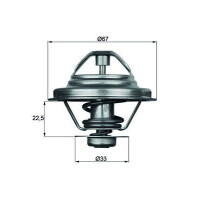 Thermostat coolant temp 87 °C with gasket MAHLE for e.g. VW TRANSPORTER