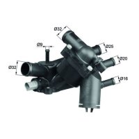 Thermostat coolant temp 109 °C with gasket MAHLE for...