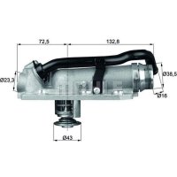 Coolant thermostat with seal MAHLE for VW PASSAT B5.5