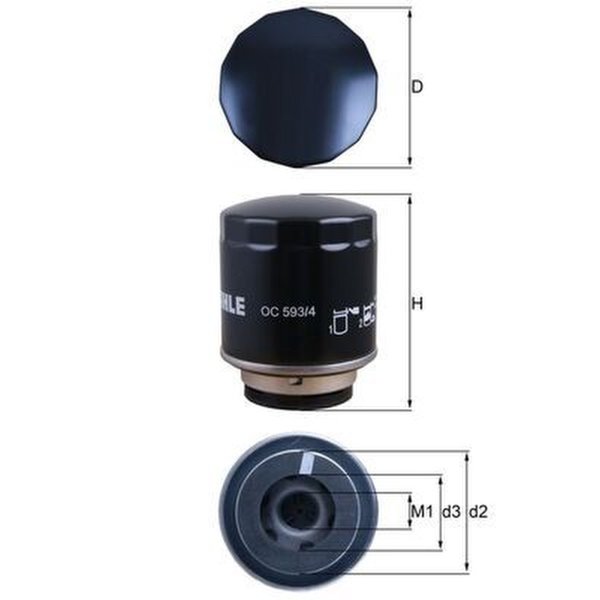 Oil filter screw-on filter KNECHT for VW GOLF PLUS V (5M1/ 521)