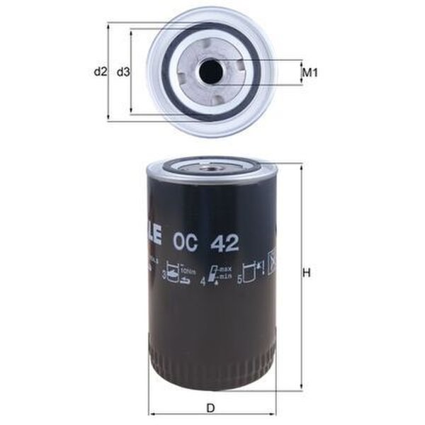 Ölfilter MAHLE für VW LT 28-35 I Kasten