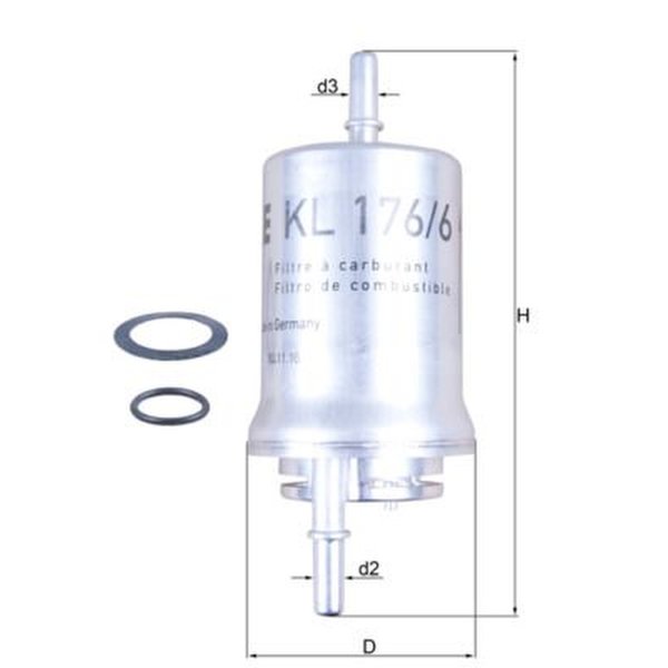 Fuel filter line filter KNECHT for SKODA FABIA I (6Y2)