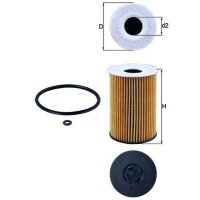 Ölfilter Filtereinsatz MAHLE für AUDI A3...