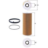 Ölfilter Filtereinsatz MAHLE für AUDI A4 B7...