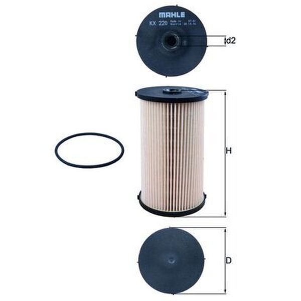 Kraftstofffilter Filtereinsatz MAHLE für AUDI A3