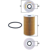 Ölfilter Filtereinsatz MAHLE für PORSCHE 911 (996)