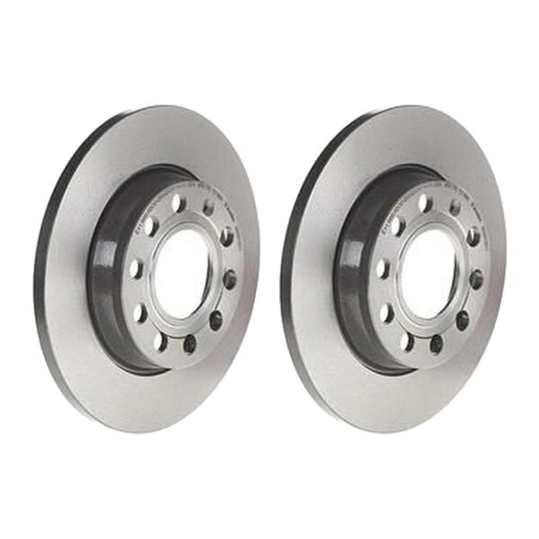 2 brake discs full Ø 255 mm 12 mm coated BREMBO for AUDI A4 and others