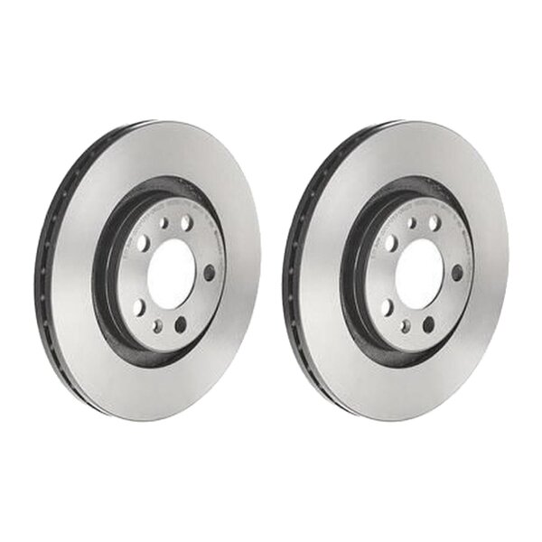 2 brake discs ventilated Ø 280 mm 22 mm coated BREMBO for e.g. VW GOLF