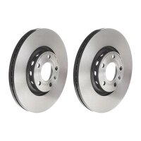 2 brake discs ventilated Ø 312 mm 25 mm coated...