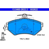 Brake pad set brake disc ATE for AUDI A4 B5 Avant (8D5)