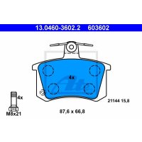 Brake pad set brake disc ATE for AUDI 100 C3 Saloon (443/...