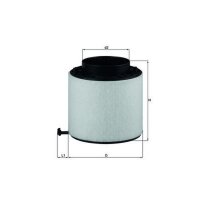 Luftfilter Filtereinsatz MAHLE für AUDI Q5 (8RB)