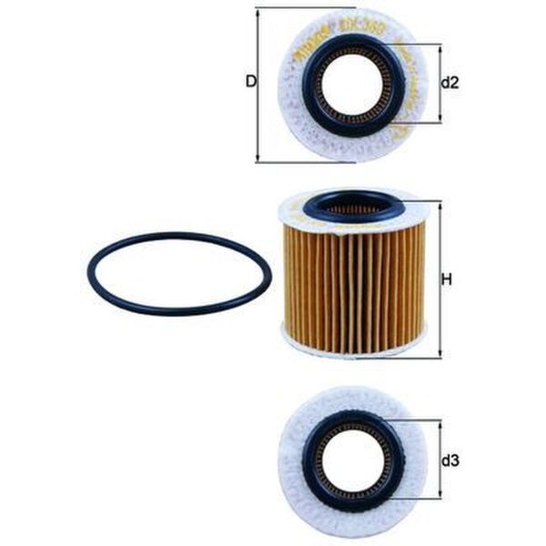 Ölfilter MAHLE für SEAT CORDOBA