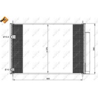 Kondensator Klimaanlage mit Dichtring NRF für u.a. TOYOTA AURIS