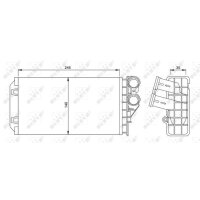 Wärmetauscher Innenraumheizung 245 mm - 140 mm NRF für u.a. CITROËN C4
