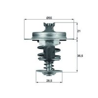 Thermostat coolant temp 83 °C with gasket MAHLE for...