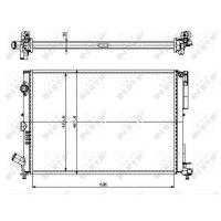 Radiator engine cooling 635 - 468 mm alu NRF for e.g. RENAULT LAGUNA