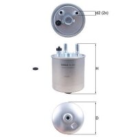 Kraftstofffilter Leitungsfilter MAHLE für RENAULT...