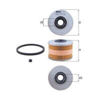 Kraftstofffilter Filtereinsatz MAHLE für RENAULT...
