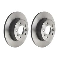 2 brake discs full Ø 265 mm 10.5 mm coated BREMBO...