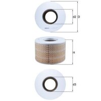 Luftfilter Filtereinsatz MAHLE für TOYOTA LAND...