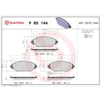 Bremsbelagsatz Scheibenbremse 20 mm BREMBO passend...