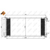 Condenser air conditioner with sealing ring NRF fits HONDA JAZZ