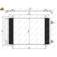 Air conditioning condenser with sealing ring NRF for CITROËN JUMPY and others