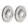 2 brake discs ventilated Ø 257 mm 24 mm BREMBO for e.g. MAZDA 323