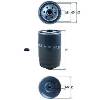 Kraftstofffilter Anschraubfilter MAHLE für SANTA...