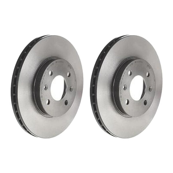 2 brake discs ventilated Ø 256 mm 22 mm coated BREMBO for KIA RIO and others