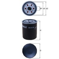 Ölfilter Anschraubfilter MAHLE für FIAT SEDICI