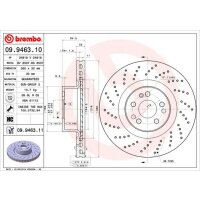 Front brake disc 360mm BREMBO for MERCEDES S-CLASS