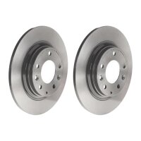 2 brake discs full Ø 280 mm 10 mm coated BREMBO...