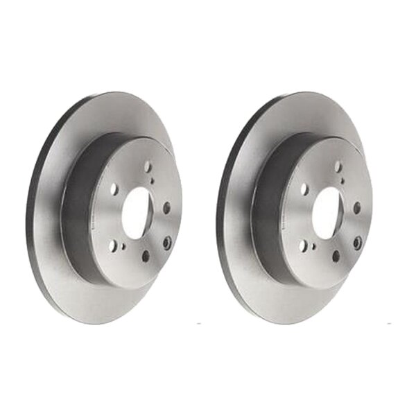 2 brake discs full Ø 281 mm 12 mm coated BREMBO for TOYOTA RAV and others