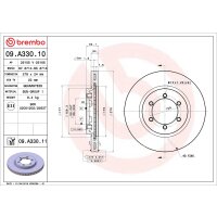 2 brake discs ventilated Ø 278 mm 24 mm BREMBO for SSANGYONG KORANDO and others