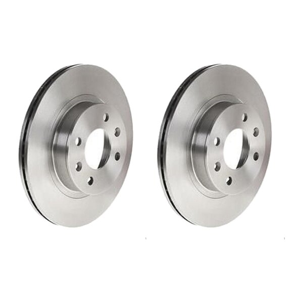 2 brake discs ventilated Ø 252 mm 18 mm BREMBO for HYUNDAI i10 and others
