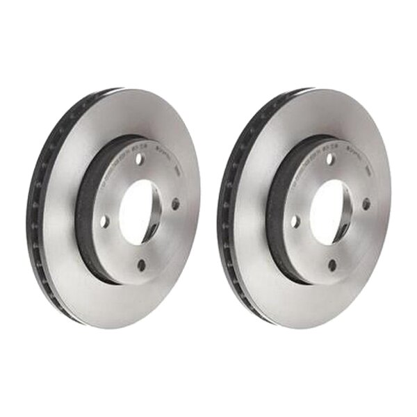 2 brake discs ventilated Ø 256 mm 24 mm BREMBO for e.g. MITSUBISHI COLT