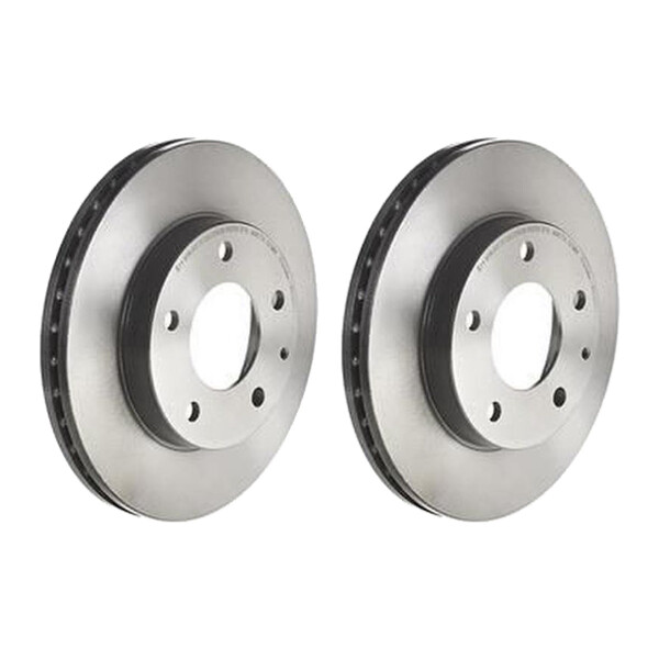 2 brake discs ventilated Ø 258 mm 24 mm BREMBO for e.g. MAZDA 626