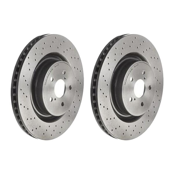 2 brake discs ventilated Ø 360 mm 30 mm coated BREMBO for LEXUS IS
