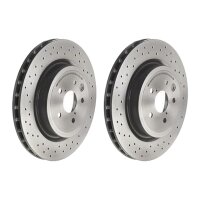 2 brake discs ventilated Ø 345 mm 28 mm coated...