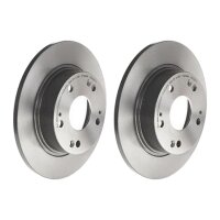 2 brake discs full Ø 260 mm 10 mm coated BREMBO...
