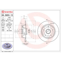 2 brake discs full Ø 259 mm 10 mm BREMBO suitable for MAZDA 626