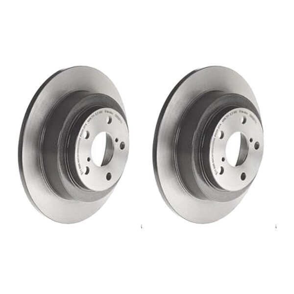 2 brake discs full Ø 266 mm 10 mm coated BREMBO for SUBARU IMPREZA and others