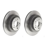 2 brake discs full Ø 266 mm 10 mm coated BREMBO...