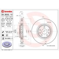 Front brake disc 320mm BREMBO for RENAULT CLIO IV